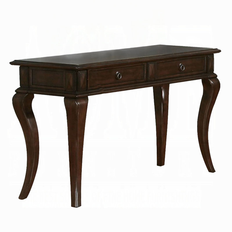 Amado Transitional Walnut Sofa Table With Drawer Storage