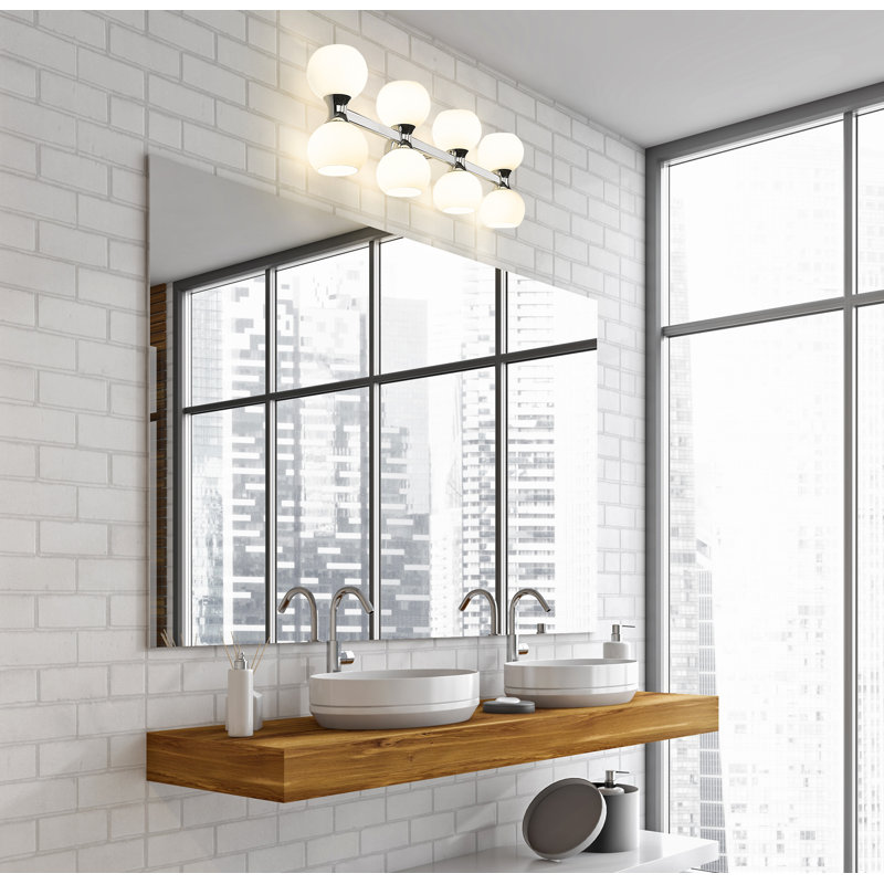 Éclairage pour meuble-lavabo à 8 lumières Nebel, Chrome