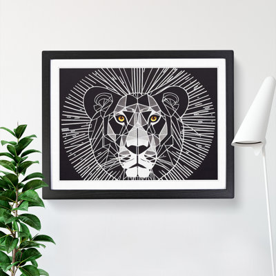 Unique Abstract Lion - Framed Print