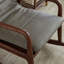Chaise berçante en similicuir avec coussin amovible