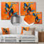 «Blue Orange Butterfly Wings Beauty II», impression d'art mural papillon-1725696196-1725696193