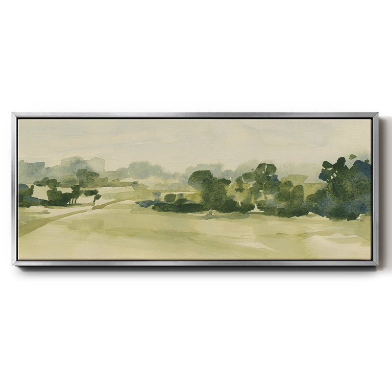 Watercolor Pasture IV - toile encadrée, H 20 po x l 50 po