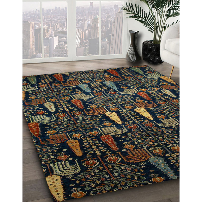 Abstract Indoor Rug, Round 5'