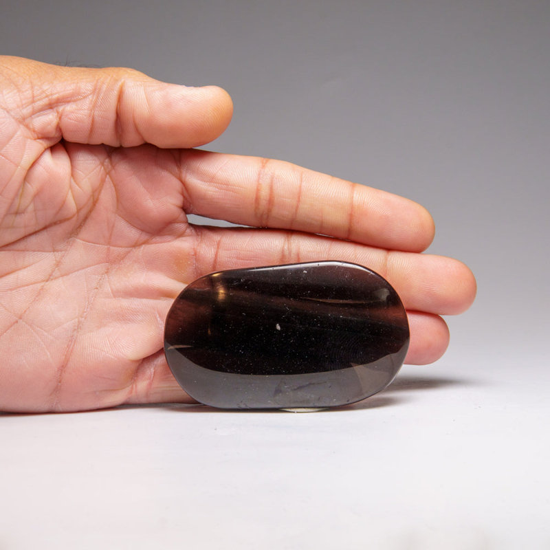 Genuine Polished Gem Transparent Obsidian (Large) Palm Crystal