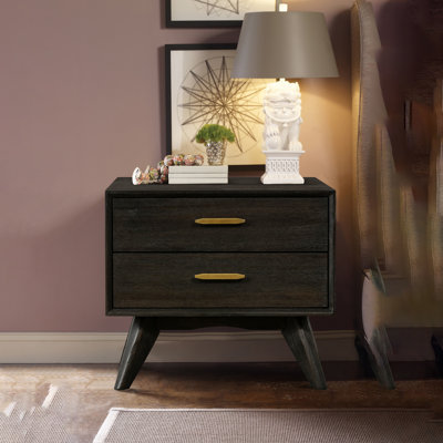 Table de chevet 2 tiroirs Baly Acacia