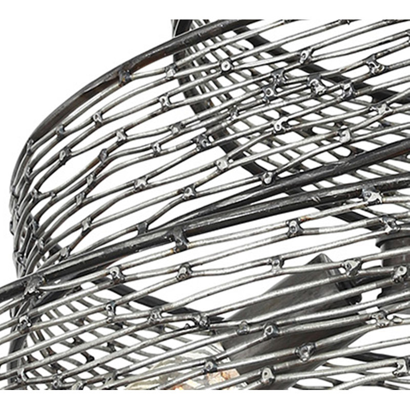 Flow 3-Light Twist Pendant - Steel, Steel, 27" H x 18" W x 18" D