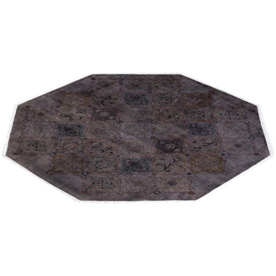 Haydon Hand Knotted Wool Contemporary Brown Area Rug 7' 1"" x 7' 1 -  The Twillery Co.Â®, 7D20241C10084309B667E8E85BC49AC4