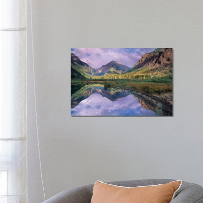 Handies Peak Reflected In Beaver Pond, Maroon Bells-Snowmass Wilderness Area, Colorado by Tim Fitzharris - Wrapped Canvas Print