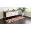Tapis abstrait fait à la main en coton multicolore-69592519