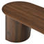 Ensemble de tables basses ovales en bois avec deux repose-pieds gigognes compacts