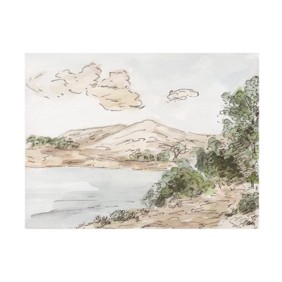 Art mural sur toile tendue - Melissa Wang «Ink & Mist I», art mural pour salon, chambre à coucher ou bureau - 14 x 19
