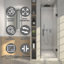 28" Wide X 72" High Pivot Frameless Double-hinged Shower Door With Clear Glass