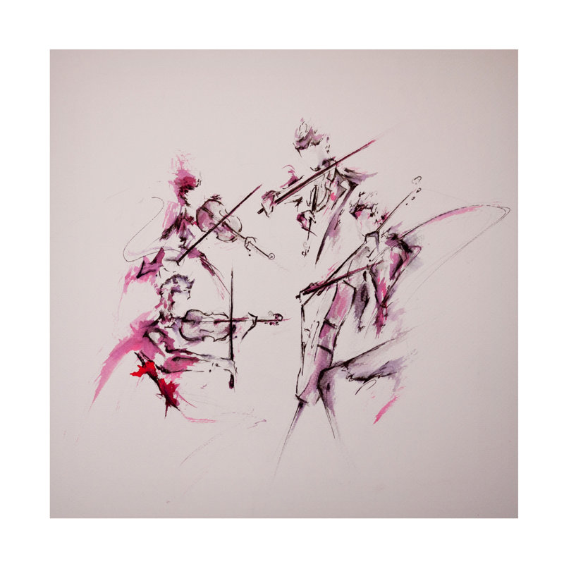 Art sur toile, Marc Allante Quartet, H 24 po x l 24 po