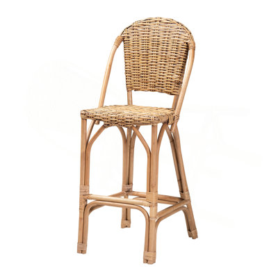 Modern Bohemian Natural Rattan Bar Stool