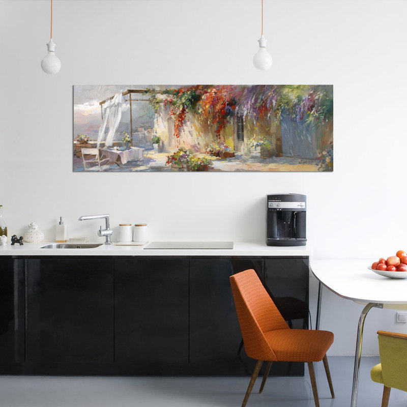 « gardino i », reproduction sur toile, H 16 po x l 48 po x P 1,5 po, Toile tendue