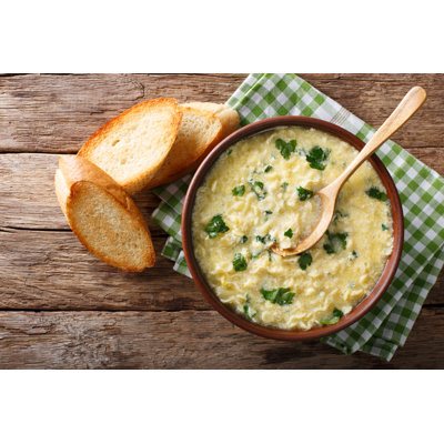 Italian Egg Soup by ALLEKO - Wrapped Canvas Print