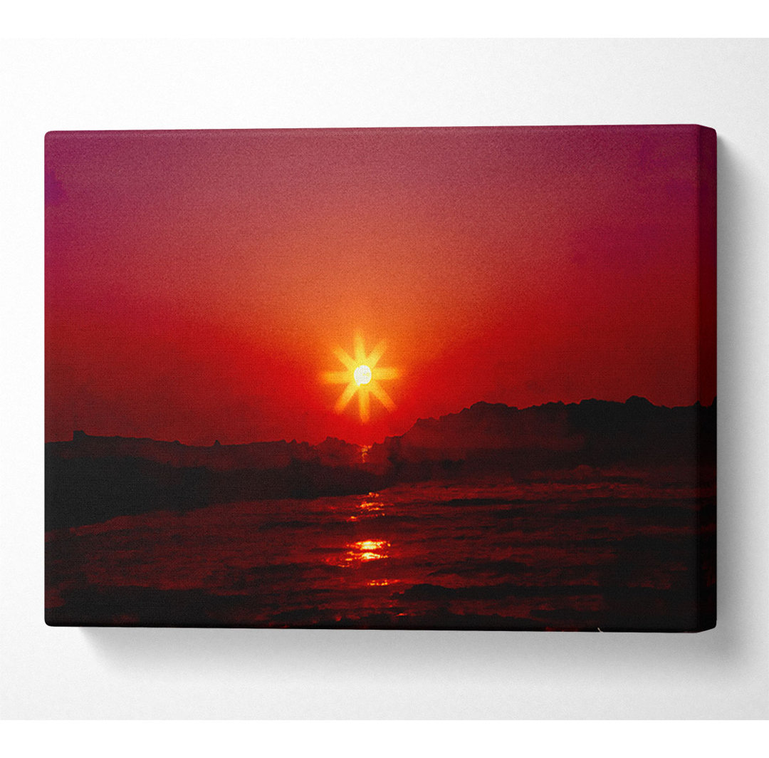 Sunstar Rotes Segeltuch Aquarell