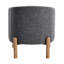 Fauteuil moderne gris, structure en contreplaqué et salon confortable en bois massif