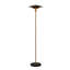 Lampe sur pied Rancho Mirage - noir mat et abat-jour doré, laiton vieilli, base en marbre noir, gradateur