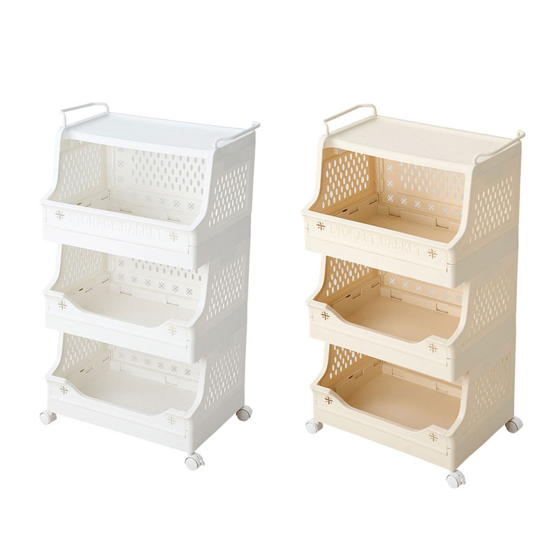74.5cm H x 40cm W Utility Cart with Wheels, White