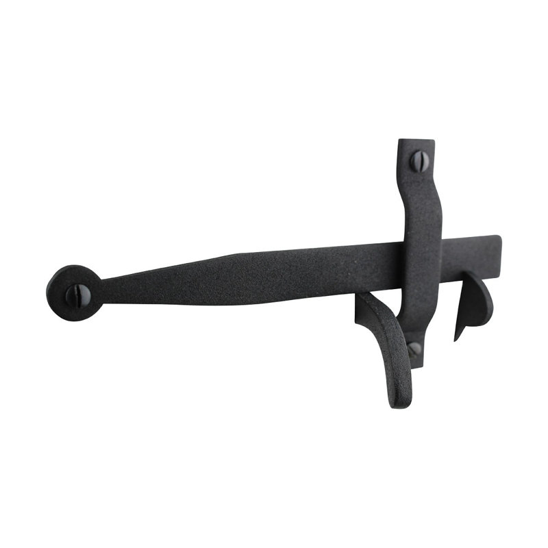 Serrures de porte en fonte noire de 8 po de hauteur avec quincaillerie de fixation Norfolk