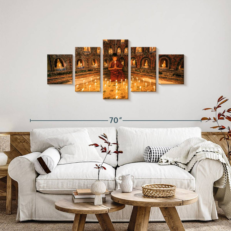 Blessed Young Monk, 24" H x 55" W