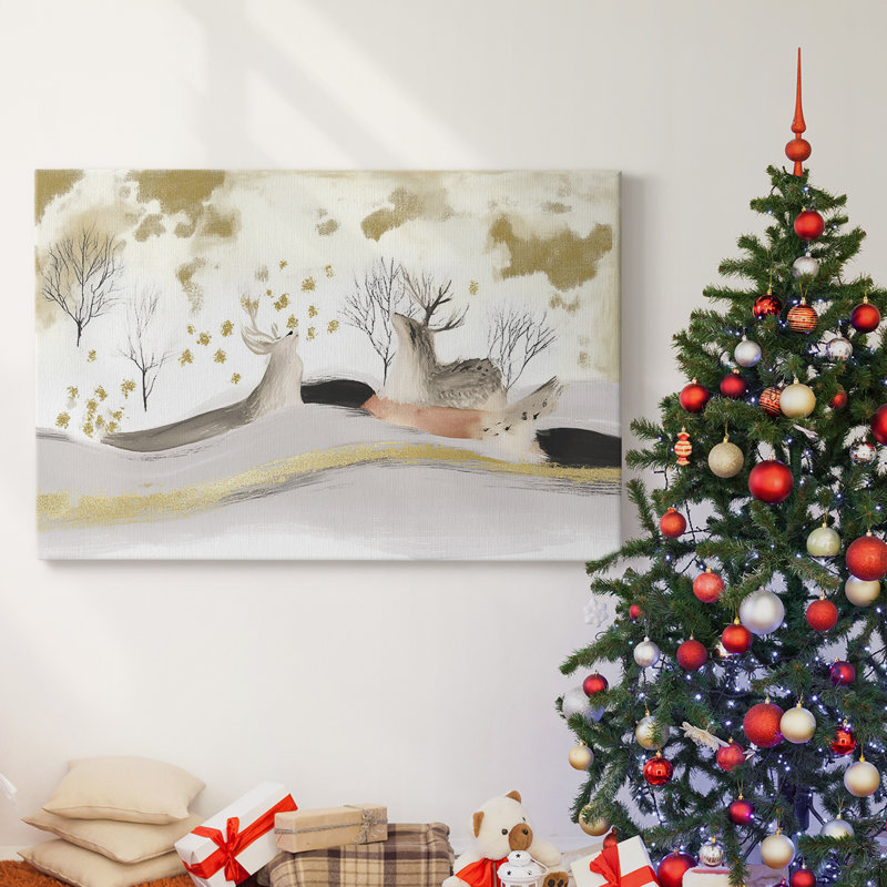 Christmas Holiday Arts - Toile tendue avec châssis, 40" H x 60" W
