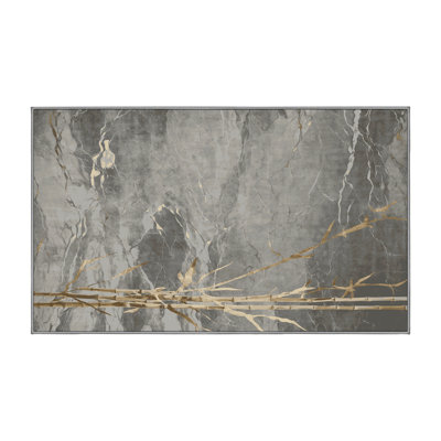 Machine Washable Gray Area Rug