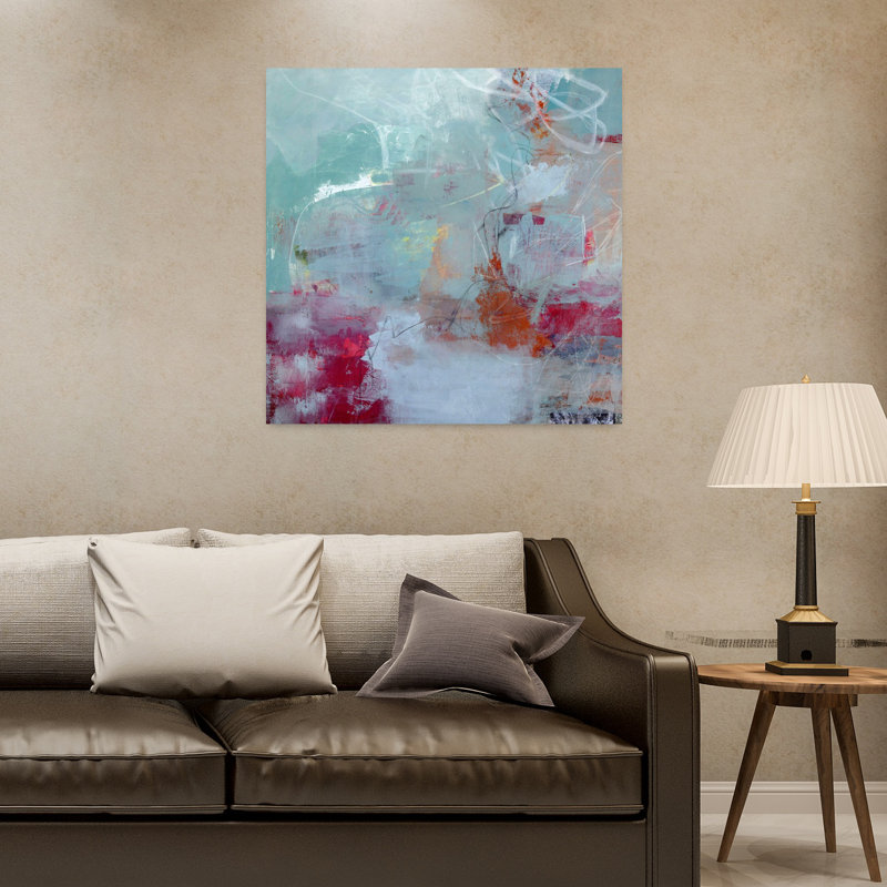 Tranquility, art abstrait contemporain, H 32 po x l 32 po