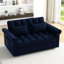 Lit à dossier réglable avec coulissant - bleu, revêtement en flanelle pour un temps heureux - bleu et confort douillet-1512756733