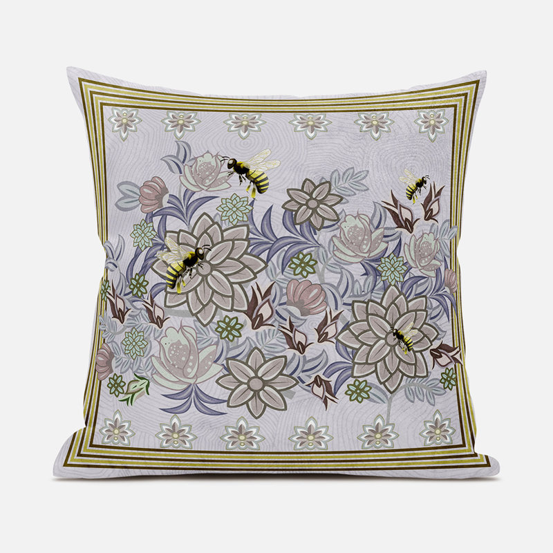 Coussin 26 po x 26 po, Mauve/brun