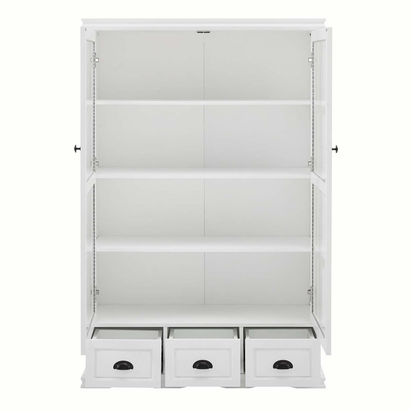 Armoire de rangement à 3 tiroirs de 40,16 po de largeur Asharra, Blanc