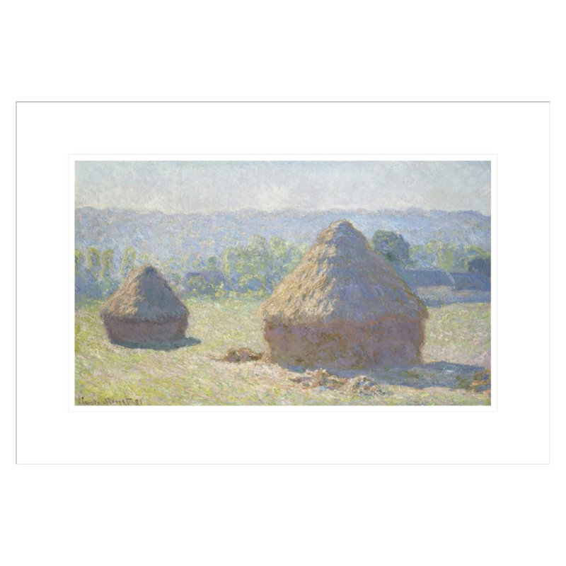 Bottes de foin fin de l'été par Claude Monet, impression giclée sur cadre, H 15,16 po x l 21,75 po