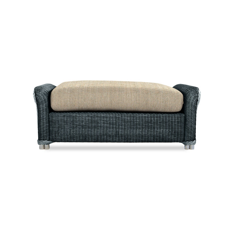Reflections Outdoor Ottoman, Remy Pebble, Denim Blue