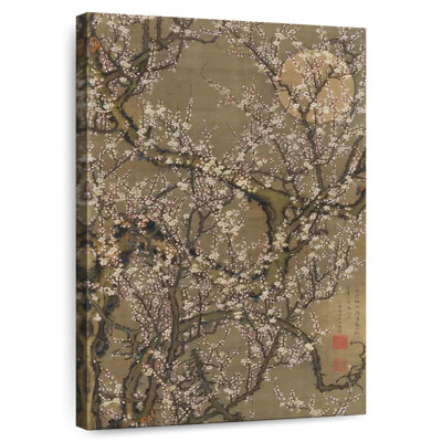 Prunier blanc en fleurs et lune