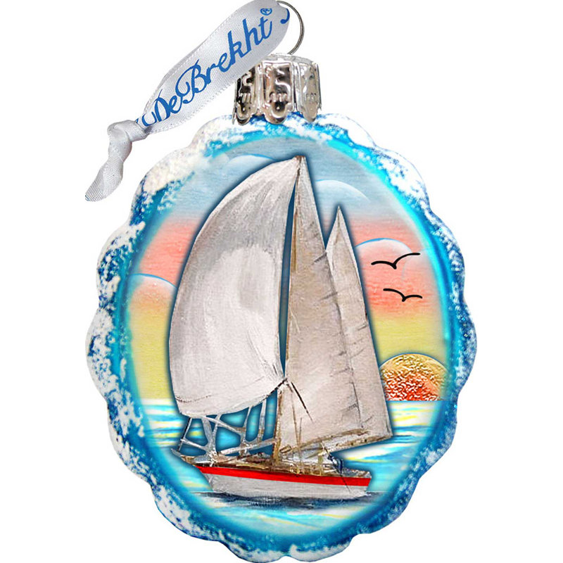 2'' Handmade Glass Holiday Shaped Ornament