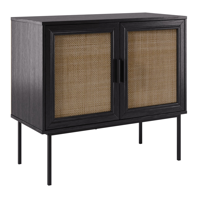 Abdulhalim 28'' Sideboard, Black/Natural