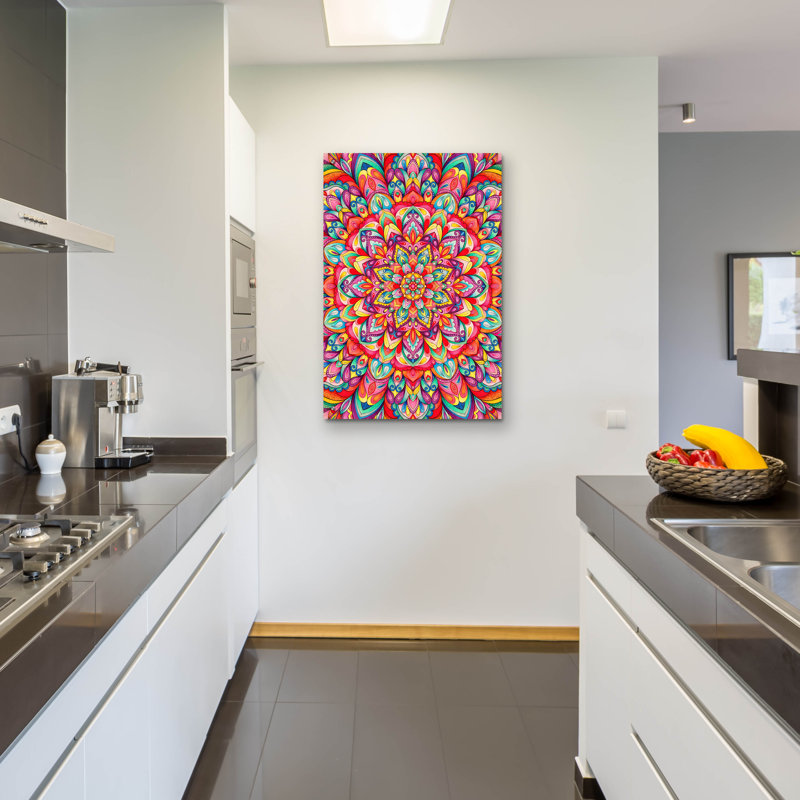 «Retro Glass Mandala» par Hello Angel, H 36 po x l 24 po x P 0,2 po