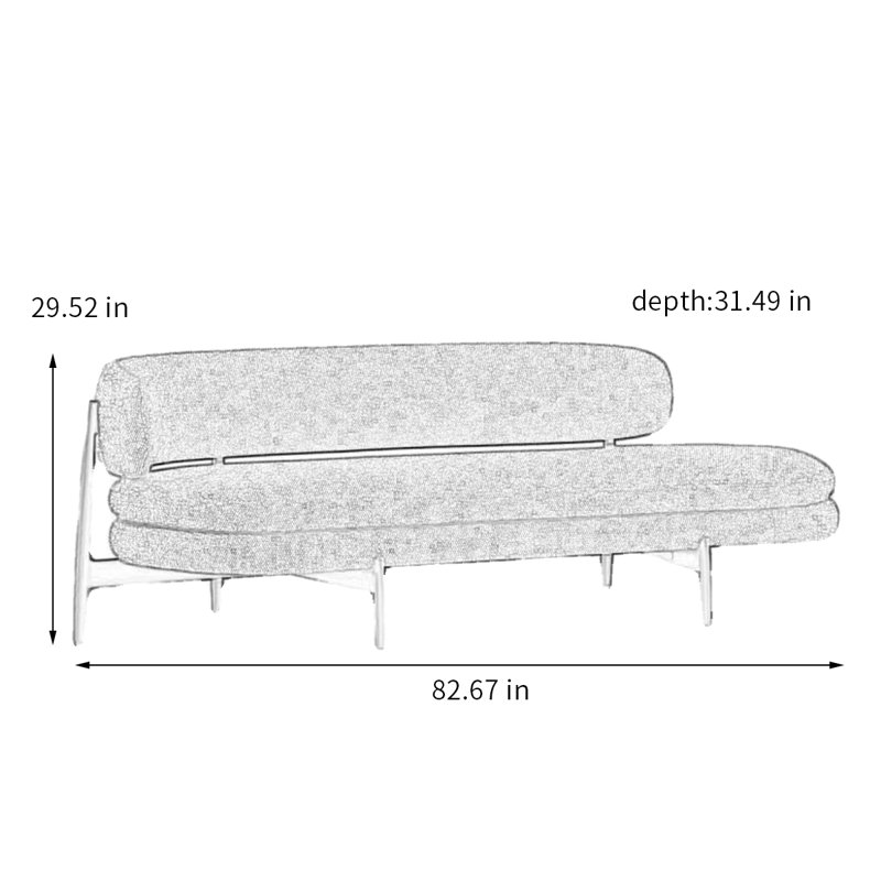 Chaise longue rembourrée Raita