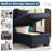 81.5" Wide Convertible Sectional Sofa Bed With Reversible Storage Chaise & Charging Port & Side Pocket
