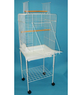 Open Play Top Small Parrot Bird Cage with Stand