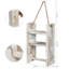 Wall Mount Toilet Roll Holder with 2 Shelves