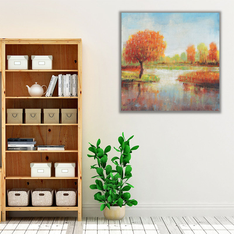 Lake Reflections I - reproduction d'art sur toile, H 12 po x l 12 po