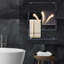Chauffe-serviettes électrique mural en forme de S en acier inoxydable noir de 90 W avec puissance de 90 W, classé IP56 pour les salles de bain et les hôtels