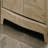 57"W Light Oak Finish 6-Drawer Dresser With Black Handles-1350477304