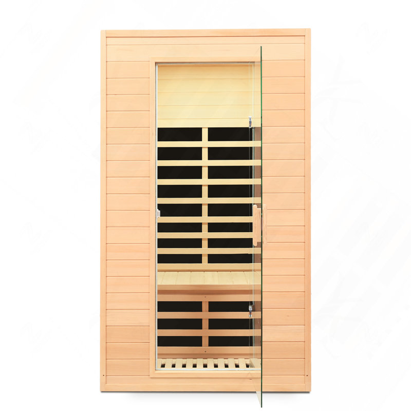 Sauna intérieur en pruche infrarouge lointain pour 2 personnes avec toit encastré