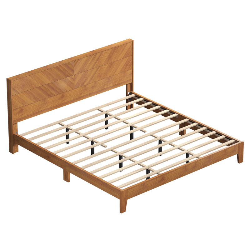 Aleshire Platform Bed, Amber Walnut, King