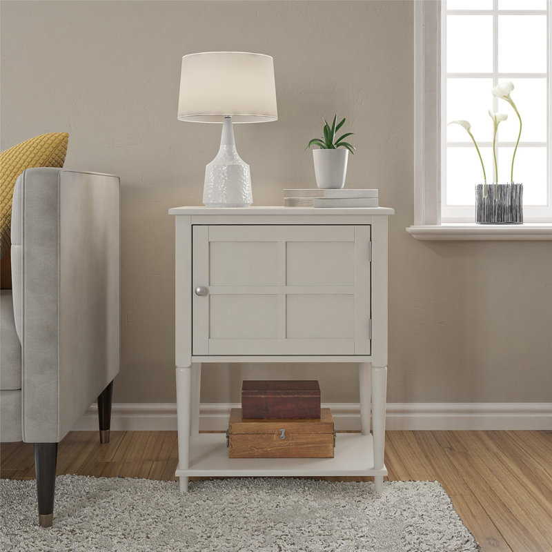 Alferetta 55.9cm Solid Wood Sideboard, White