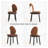 Brown Solid back side Chair(Set of 2)