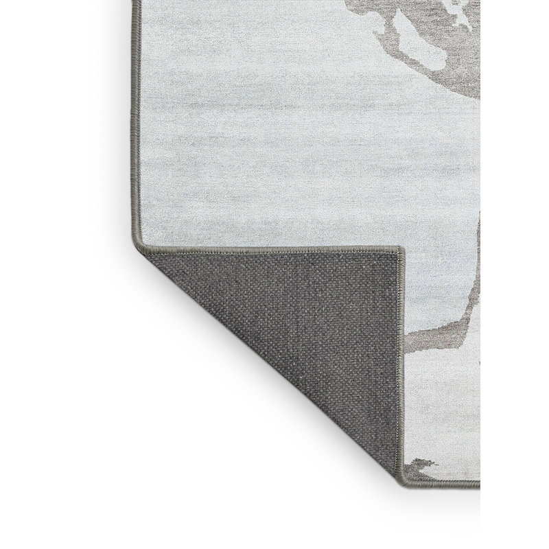 Tapis contemporain gris, Rectangle 7 pi x 10 pi